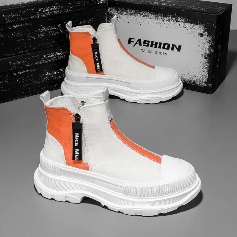 2023 Men high gang Sneakers Casual Light Comfortable Skateboard Shoes Walking Flats  Autumn Trend Platform Man Vulcanize Shoes